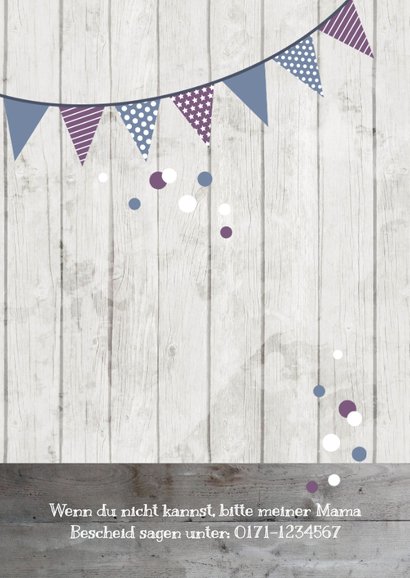 Einladung zum Kindergeburtstag Violet & Blue 2