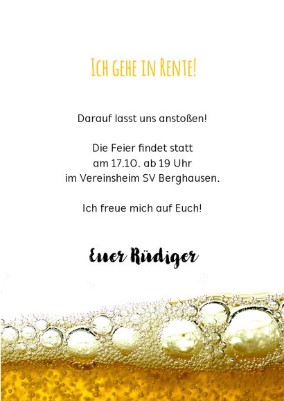Einladung zum Rentnerfeier Glas halbvoll 3