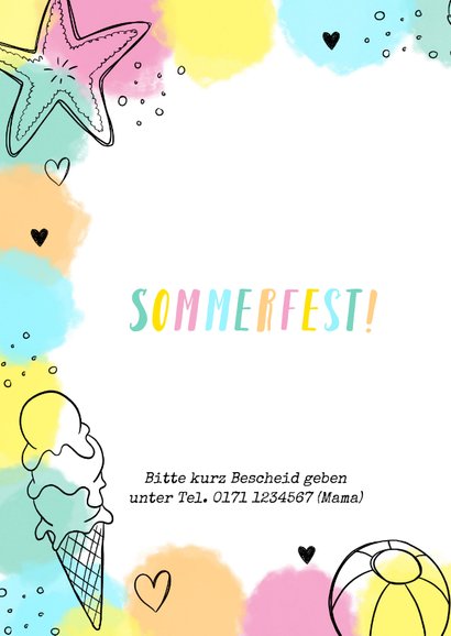 Einladung zum Sommer-Kindergeburtstag | Kaartje2go