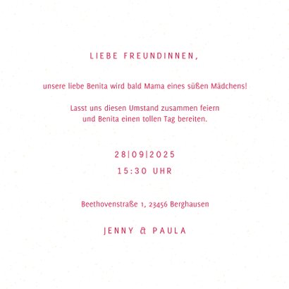 Einladung zur Baby-Shower "Ballons" - Rosa 3