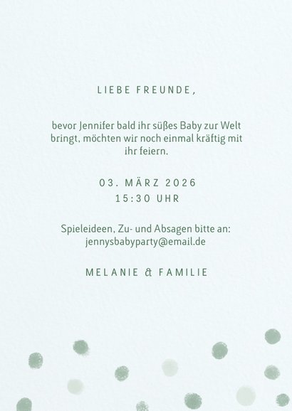 Einladung zur Babyparty Bettchen Junge 3