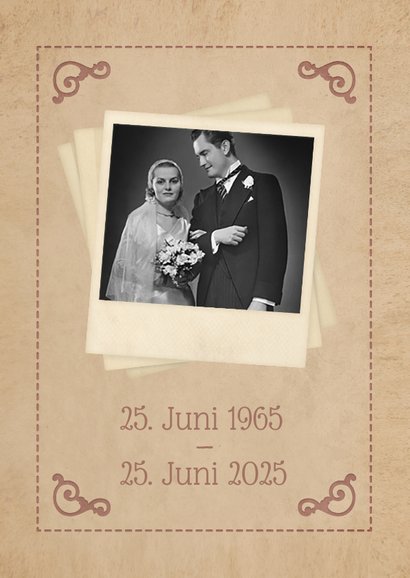 Einladung zur diamantenen Hochzeit in Vintage-Look 2