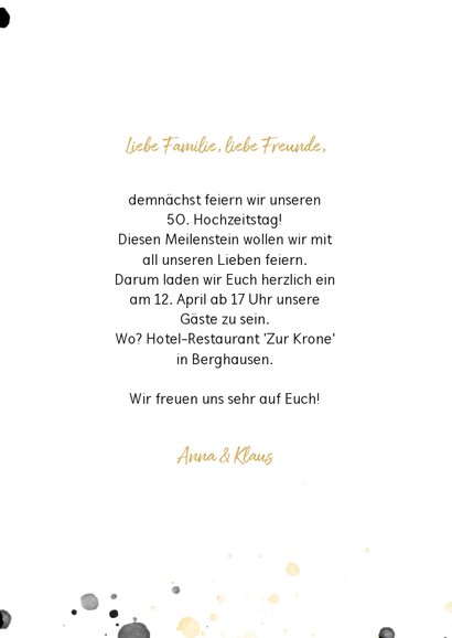 Einladung zur goldenen Hochzeit 50 mit Foto 3