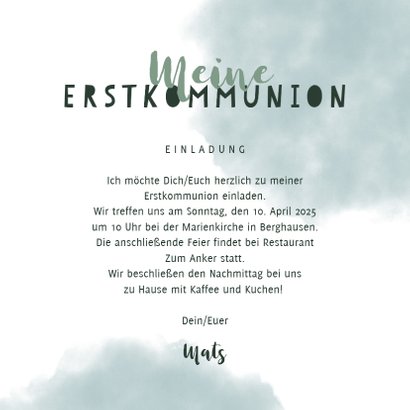 Einladung zur Kommunion bunter Tukan 3