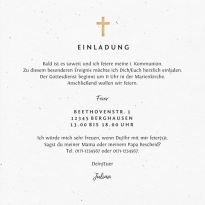 Einladung zur Kommunion Fotos und Fische 3