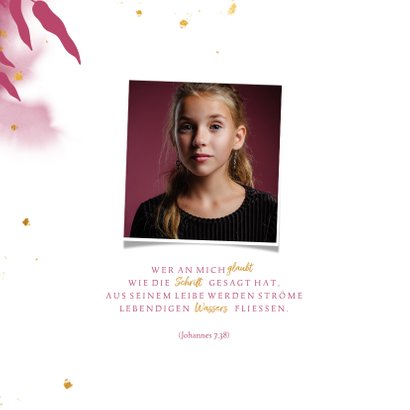 Einladung zur Kommunionsfeier botanisch & Goldakzente 2