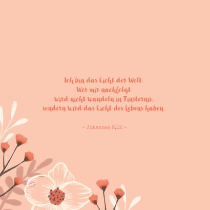 Einladung zur Konfirmation Foto und Frühlingsblumen 2