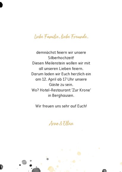Einladung zur Silberhochzeit 25 mit Foto 3