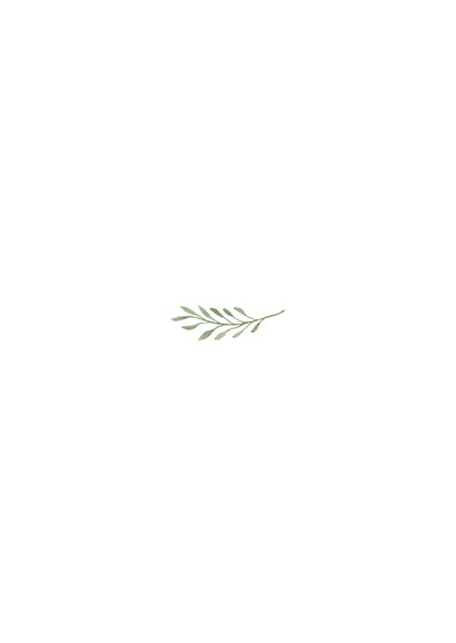 Einladung zur Taufe botanisches Kreuz und Foto Rückseite