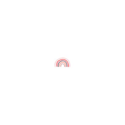 Einladung zur Taufe rosa Regenbogen und Foto Rückseite