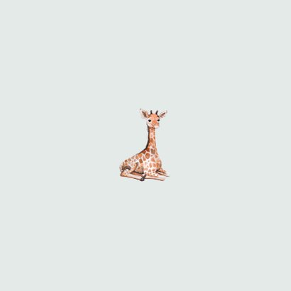 Einladung zur Taufe süße Giraffen und Foto innen Rückseite