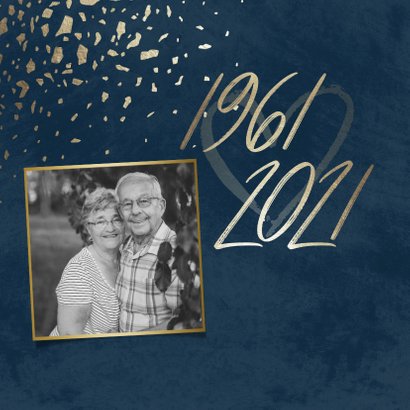 Einladungskarte Diamantene Hochzeit 1961-2021 2