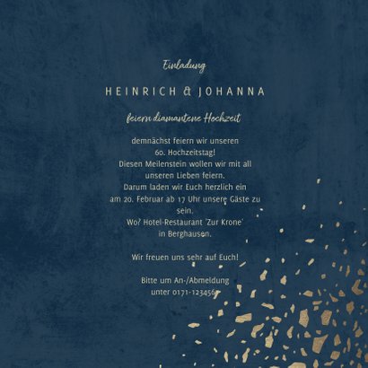 Einladungskarte Diamantene Hochzeit 1961-2021 3