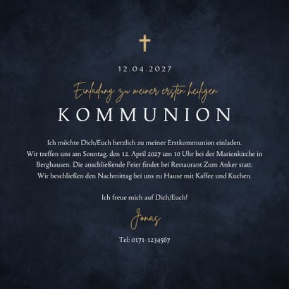 Einladungskarte Erstkommunion Fotos & Sternchen 3