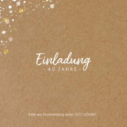 Einladungskarte Geburtstag Konfetti-Tupfen 2