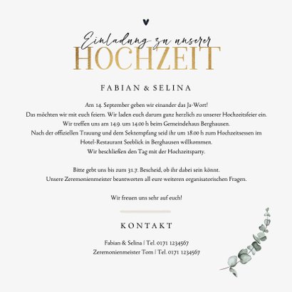Einladungskarte Hochzeit Bohemian Flowers 3