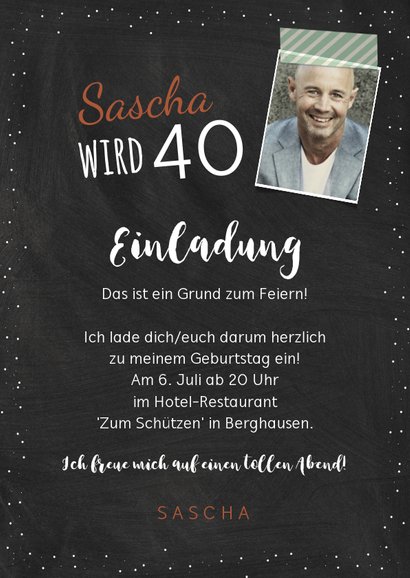 Einladungskarte 'Jetzt ist es zu spät' Kreidelook 3