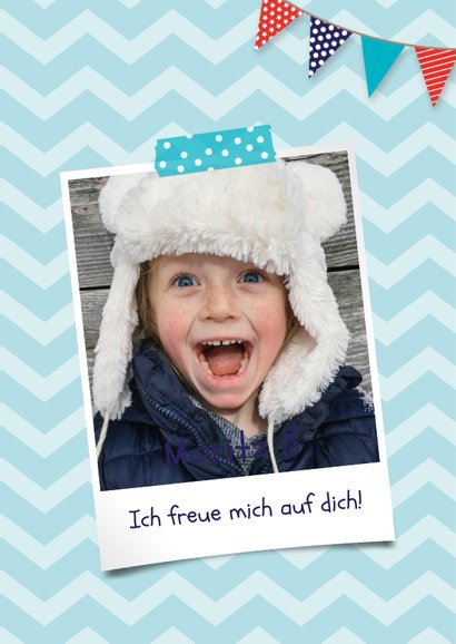 Einladungskarte Kindergeburtstag Hund und Foto 2