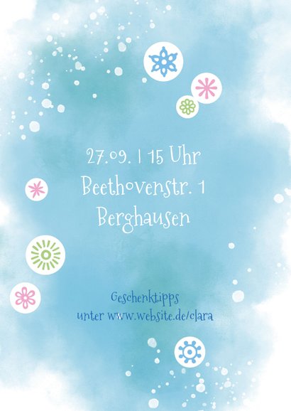 Einladungskarte Kindergeburtstag mit Seepferdchen 2
