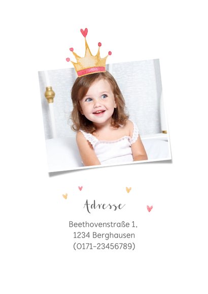 Einladungskarte Kindergeburtstag rosa Kutsche 2