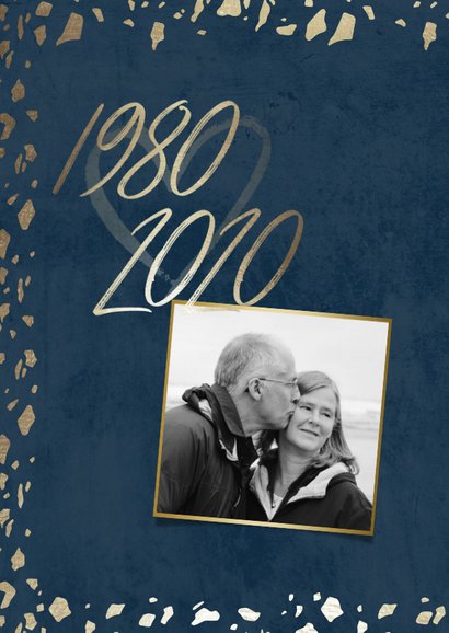 Einladungskarte Rubinhochzeit 1980-2020 2