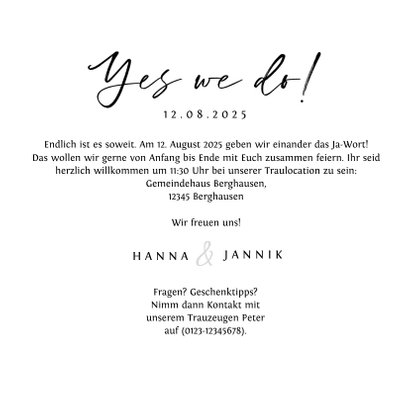 Einladungskarte 'yes we do' Foto und Unterwasserwelt 3