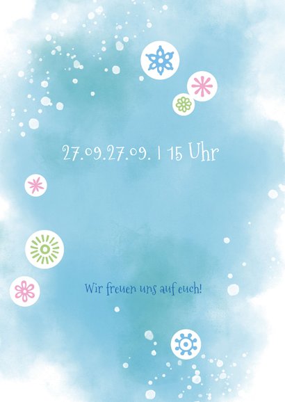 Einladungskarte zum Kindergeburtstag Seepferdchen 2