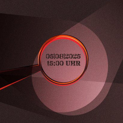 Einladungskarte zur Escape Room Party - Fragezeichen 2