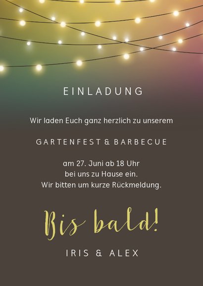 Einladungskarte Zur Gartenparty Mit Foto Kaartje2go