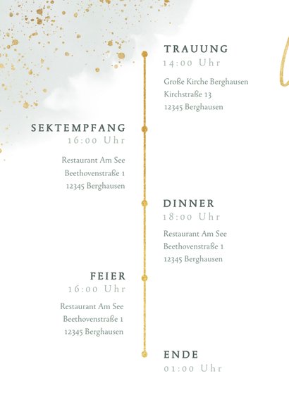 Einladungskarte zur Hochzeit Eukalyptus & Foto 2