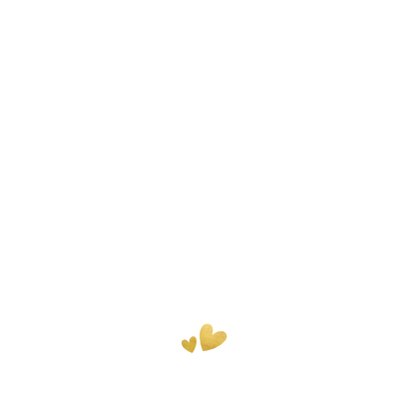 Einladungskarte zur Hochzeit mit goldener Schrift und Foto Rückseite