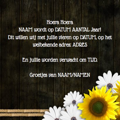 Feest bloemen zelf aanpassen m 3