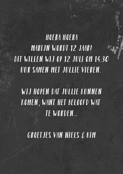 Feest bord stoer zelf invullen b 3
