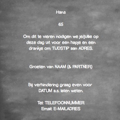 Feest bord zelf aanpassen 2 3