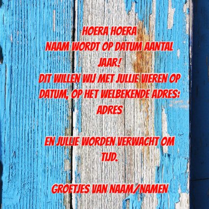Feest borden jarig trendy b 3
