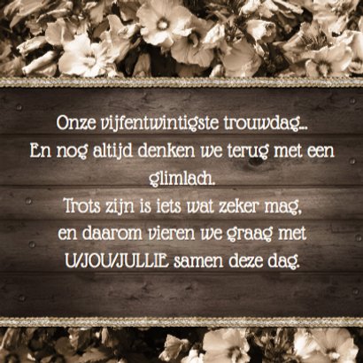Feest hout bloemen vintage a 3