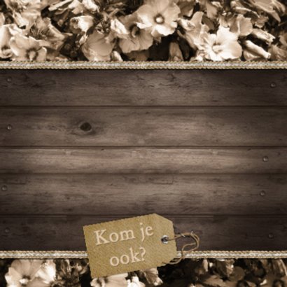 Feest hout bloemen vintage b 2