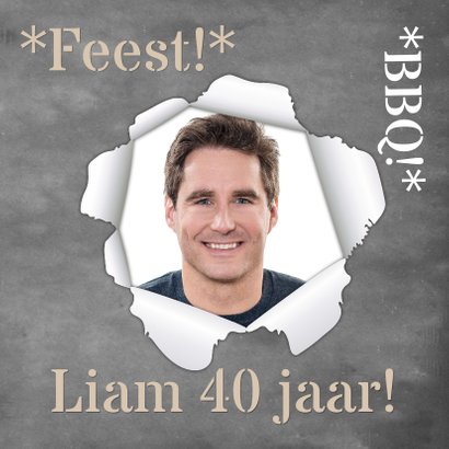 Feest krijtbord op oud papier 2