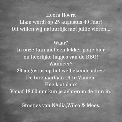 Feest krijtbord op oud papier 3