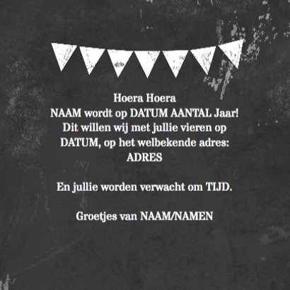 Feest sterren trendy krijtbord 3