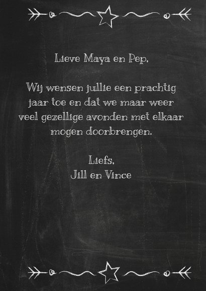 Feestdagenwens op schoolbord 2019-ByF 3