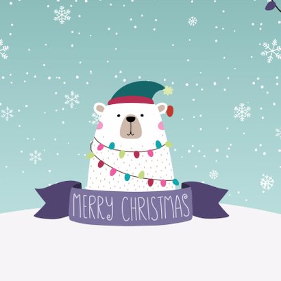 Feestelijke ijsbeer met kerstgroet 2