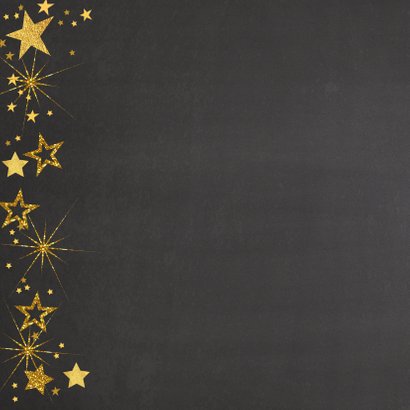 Feestelijke kerst fotokaart gouden sterren 2