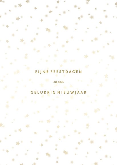 Feestelijke kerstkaart met sterren en een foto 3