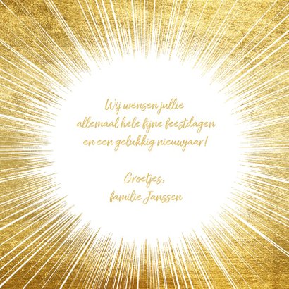 Feestelijke nieuwjaarskaart met gouden ster en typografie 3