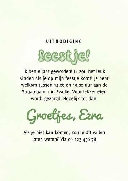 Feestelijke uitnodiging met voetballen en ballonnen 3