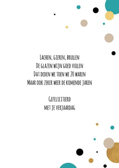 Feestelijke verjaardagskaart met gouden confetti 3