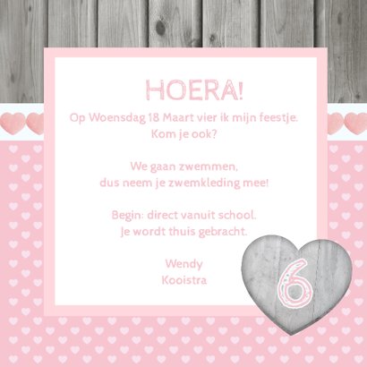 Feestje Meisje Hout Hartjes 3