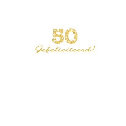 Felicitatie 50 hartjes sierlijk 3
