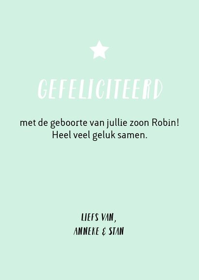 Felicitatie - Babykamer plankjes mint 3